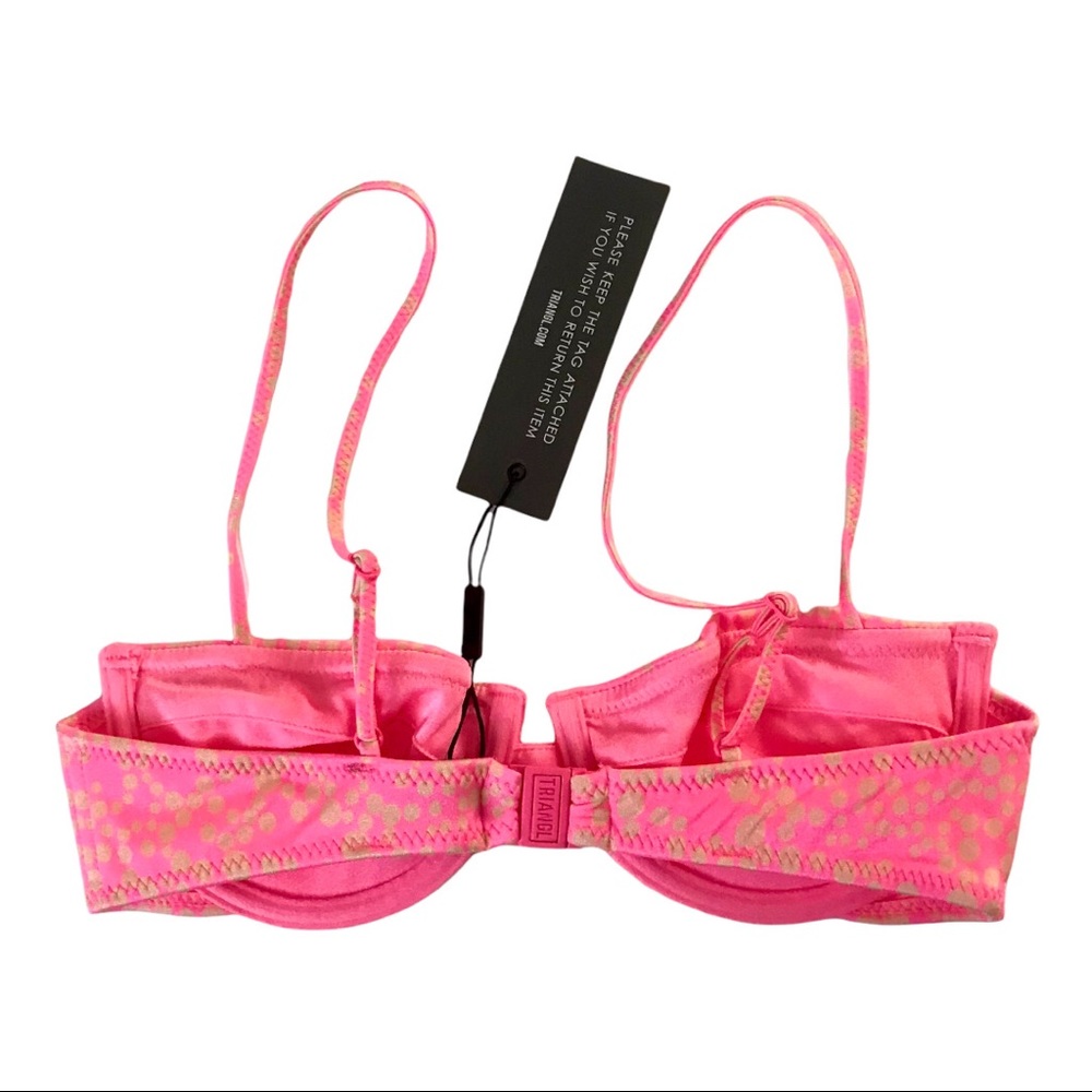 Triangl Sasha Pink Polka Bikini Top Sz Xs NWT - Picture 2 of 2